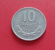 Moneta 10 groszy 1976 r. Al.  Stan II-III.