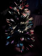 choinka na święta z wielokolorowych włókien optycznych 150cm LED lampki