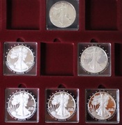 Srebrny Orzeł Amerykański PROOF 1988 S , 2007 W , 2008 W 