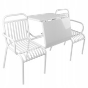 ZESTAW Meble Balkonowe Ogród Stolik Ławka 2w1