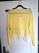 Bawełniana sweterek z koronką 