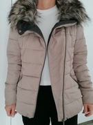 Kurtka zimowa z futerkiem, kolor beż