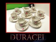 Serwis kawowy Karolina PRL - Filiżanki, dzbanuszek