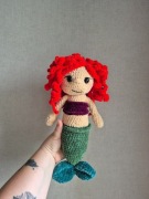 Syrenka Arielka szydełkowa handmade 35 cm – lalka amigurumi