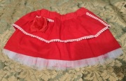 Spódniczka czerwona lniana wiek 3-5 lat