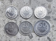Zestaw monet PRL 10 20 50 gr 1979 1980 1981 1983 stan I