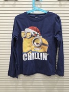 Bawełniana bluzka koszulka z długimi rekawami Minionki Rebel rozmiar 134