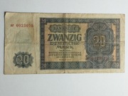 Sprzedam banknot Niemcy NRD 20 marek 1955r. seria AF