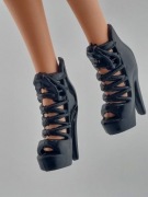 Buty dla lalki Barbie Standard i niskich czarne szpilki