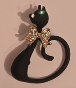 Broszka przypinka ozdoba stroju DAMY. KOT Filemon.