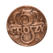Piękne 5 groszy 1925 MONETA POLSKA Rzeczpospolita