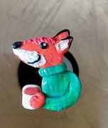 Magnes na lodówkę handmade Lis