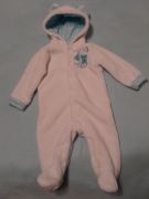 Kombinezon 62, 68 wiosenny niemowlęcy z uszami, pajacyk biały mięciutki