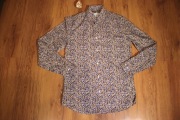 Koszula Black r. S 37/38 męska wzór wielokolor dł rękaw bawełna 
