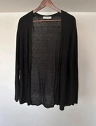 czarny sweterek kardigan klasyczny długi Promod M 38