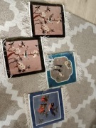 Gobeliny małe ok30 cm na 34 jedwab tajne ręcznie chinskie