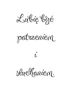 Plakat cytat Lubię być patrzeniem 30x40