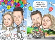 Karykatura rysowana w oparciu o zdjęcie