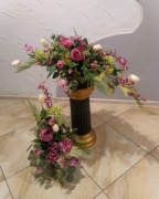 STROIK na grób cmentarz WIOSENNA WIĄZANKA na płytę nagrobną + BUKIET