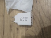Ładowarka GaN 65W USB-C 3-portowa biała