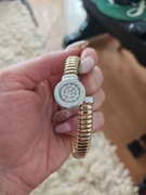 Złota bransoletka W.Kruk cyrkonie 