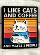 NOWA Przypinka pin metalowa kot kotek cat