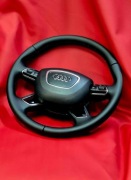 Kierownica Audi A8 D4 (BEZ PODUSZKI POWIETRZNEJ) obszyta nową skórą Porsche