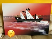 Obraz 100 x 70 cm Statek wpływający do portu