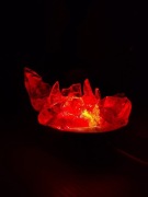 Lampka nocna "Kwiat rubinu" handmade vintage