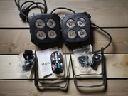 oświetlenie dyskotekowe reflektor rgbw 2 szt led pilot