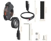 Ładowarka USB na kierownicę rower hulajnoga motocykl 12-24V 18W 30W