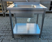 Zlew / Basen 1 Komorowy z Półką - 80/70/85 cm - M.1356 N