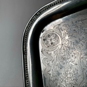 Stara metalowa taca 31 x 23 cm vintage retro