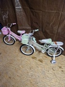 Rowerek 16 cali Różowy i zielony Yibeiq soprt 4 lata plus 