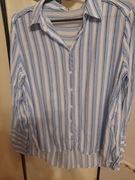 Koszula na guziki błękitne pasy