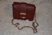 Mango brązowa torebka listonoszka łańcuszek