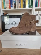 SERGIO BARDI BOTKI BEZOWE BOHO R.36 SKORA