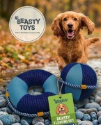 Zestaw XL dla Psa: Pływająca Piłka 15cm + Ring 23cm BEASTY  2szt.