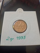2 grosze 1935 w holderze 