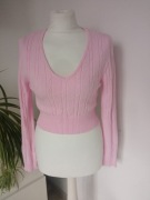 FB Sister damski sweter krótki blady róż r L