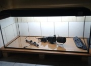 akwarium 375lit 150-50-50 plus pokrywą z oświetleniem filtr i grzałką 