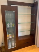 Regał witryna drewno i szkło