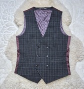 Kamizelka garniturowa S Szara Burton Menswear London Nowa