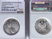 200 TYS. ZŁ PRÓBA AG JAN PAWEŁ II 1991 NGC PF70 ! MAX IDEAŁ