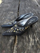 Free Lance Paris Skórzane Damskie Buty na Szpilce mule vintage skóra  37