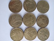 2011r 9szt 2zl kolekcjonerskie rozne