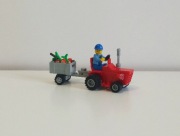 Lego Moc traktorek ursus c360 z przyczepką z owocami