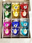 Bombki choinkowe szklane 6 szt MISIE retro jak prl kształtki miś repliki