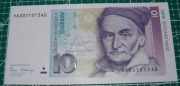 Niemiecka Republika Federalna 10 marek DM 1989 P.38a Seria YA Niemcy UNC