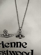 naszyjnik Vivienne Westwood czarny gotycki Orb Collar saturn Nana srebrny